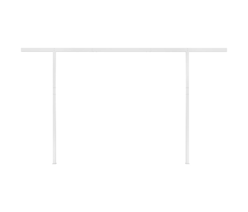 Toldo retráctil automático con postes gris antracita 4,5x3,5 m