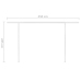Toldo retráctil automático con postes naranja y marrón 4,5x3,5m