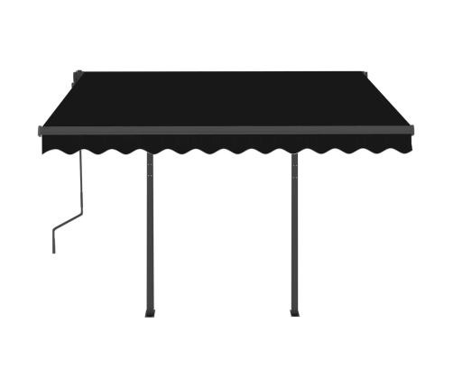 Toldo automático LED sensor de viento gris antracita 3,5x2,5 m