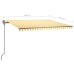 Toldo manual retráctil con LED amarillo y blanco 4,5x3 m