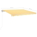 Toldo manual retráctil con LED amarillo y blanco 4x3,5 m