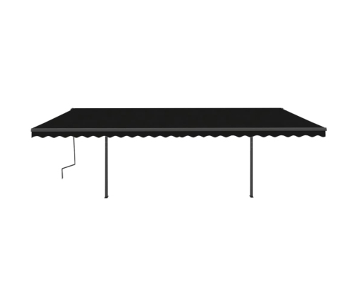 Toldo automático LED sensor de viento gris antracita 6x3,5 m