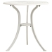 Mesa y sillas de bistró 3 piezas aluminio fundido blanco