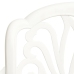 Mesa y sillas de bistró 3 piezas aluminio fundido blanco