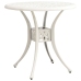 Mesa y sillas de bistró 3 piezas aluminio fundido blanco