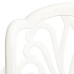 Mesa y sillas de bistró 3 piezas aluminio fundido blanco