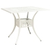 Mesa y sillas de bistró 3 piezas aluminio fundido blanco