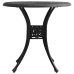 Mesa y sillas de bistró 3 piezas aluminio fundido negro