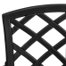Mesa y sillas de bistró 3 piezas aluminio fundido negro