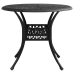 Mesa y sillas de bistró 3 piezas aluminio fundido negro