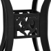 Mesa y sillas de bistró 5 piezas aluminio fundido negro