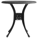 Mesa y sillas de bistró 5 piezas aluminio fundido negro