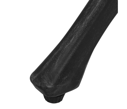 Mesa y sillas de bistró 5 piezas aluminio fundido negro