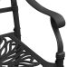 Mesa y sillas de bistró 5 piezas aluminio fundido negro