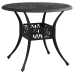 Mesa y sillas de bistró 5 piezas aluminio fundido negro