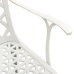 Mesa y sillas de bistró 5 piezas aluminio fundido blanco