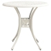 Mesa y sillas de bistró 5 piezas aluminio fundido blanco
