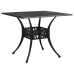 Mesa y sillas de bistró 5 piezas aluminio fundido negro