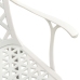 Mesa y sillas de bistró 5 piezas aluminio fundido blanco