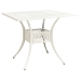 Mesa y sillas de bistró 5 piezas aluminio fundido blanco