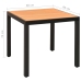 Juego de comedor de jardín 5 piezas aluminio negro