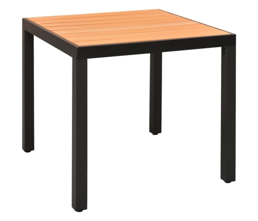 Juego de comedor de jardín 5 piezas aluminio negro