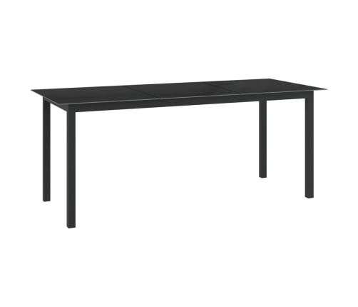 Juego de comedor para jardín 9 piezas aluminio gris antracita