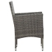 Juego de comedor de jardín 7 piezas ratán sintético gris