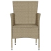 Juego de comedor de jardín 7 piezas ratán sintético beige