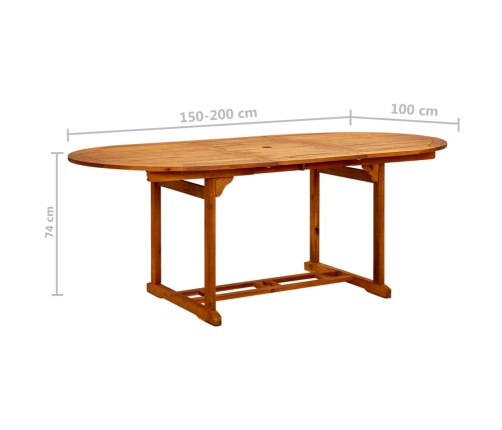 Juego de comedor de jardín 7 piezas ratán sintético negro