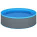 Piscina de chapoteo con skimmer colgante y bomba 350x90 cm gris