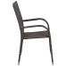 Set de muebles de comedor de jardín 5 piezas de ratán marrón