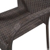 Set de muebles de comedor de jardín 5 piezas de ratán marrón
