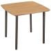Set de muebles de comedor de jardín 5 piezas de ratán marrón