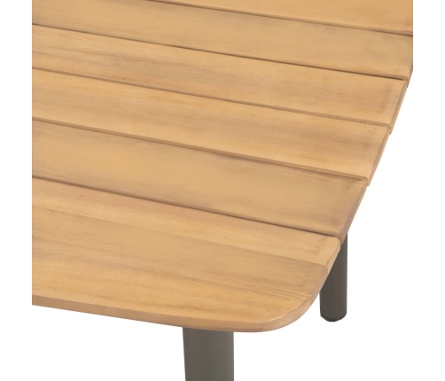 Set de muebles de comedor de jardín 5 piezas de ratán marrón