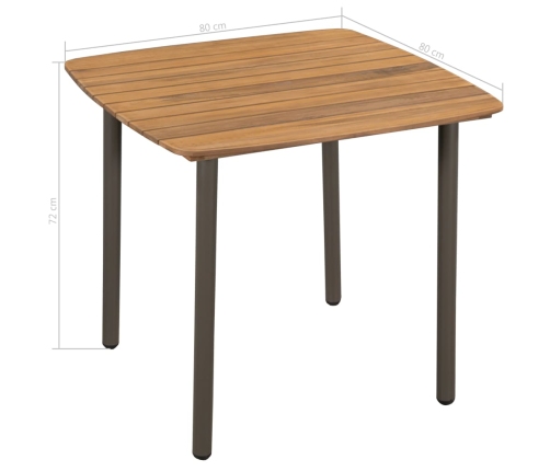 Set de muebles de comedor de jardín 5 piezas de ratán marrón