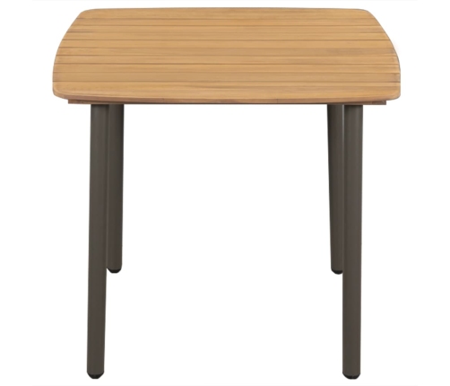 Juego de comedor para jardín 3 piezas ratán sintético negro