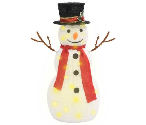 Muñeco de nieve decorativo de Navidad con LED tela lujosa 60 cm