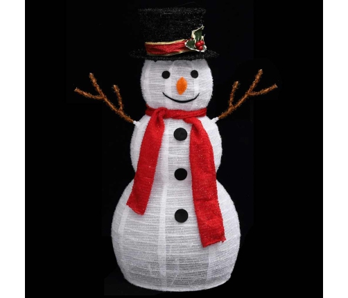 Muñeco de nieve decorativo de Navidad con LED tela lujosa 60 cm