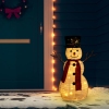 Muñeco de nieve decorativo de Navidad con LED tela lujosa 60 cm