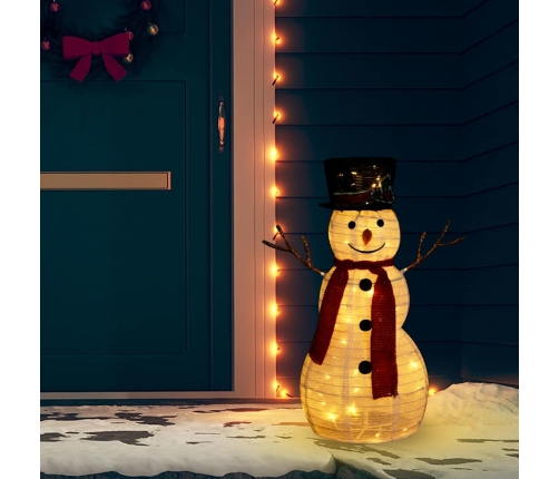 Muñeco de nieve decorativo de Navidad con LED tela lujosa 60 cm