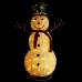 Muñeco de nieve de Navidad con luces LED tela lujosa 120 cm