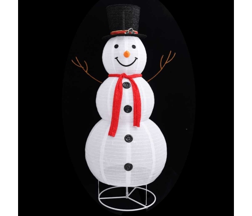 Muñeco de nieve de Navidad con luces LED tela lujosa 180 cm