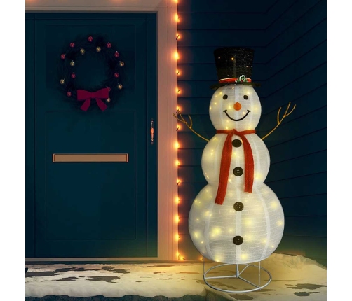 Muñeco de nieve de Navidad con luces LED tela lujosa 180 cm