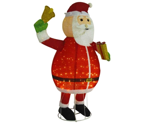 Papá Noel de Navidad decorativo con LEDs tela lujosa 180 cm