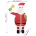 Papá Noel de Navidad decorativo con LEDs tela lujosa 180 cm