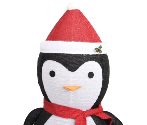 Pingüino de Navidad decorativo con LED tela lujosa 180 cm