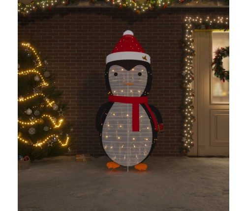 Pingüino de Navidad decorativo con LED tela lujosa 180 cm