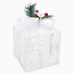 Caja regalo decorativa Navidad 3 pzas blanca exterior/interior