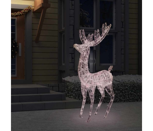 Reno navideño acrílico XXL 250 LEDs blanco cálido 180 cm